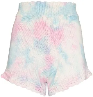 Karissa knitted tie-dye shorts