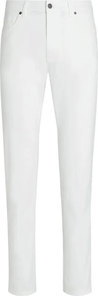 Garment-Dyed Tapered Jeans