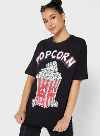 Embellished Graphic Detail T-Shirt