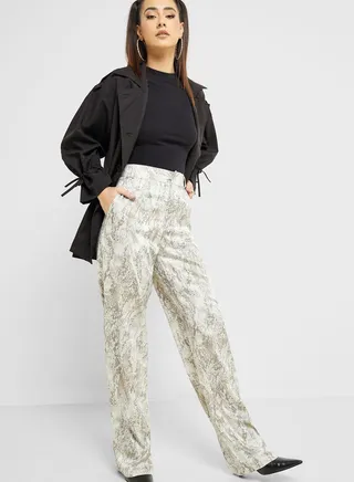Printed High Waist Pants