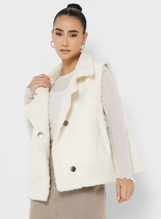 Sleeveless Shearling Jacket