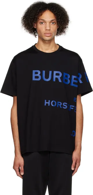 Burberry Black Horseferry T-Shirt