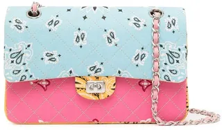 Colour-Block Paispley Shoulder Bag