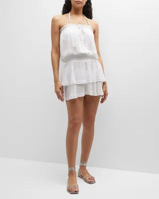 Donna Semi-Sheer Strapless Mini Dress