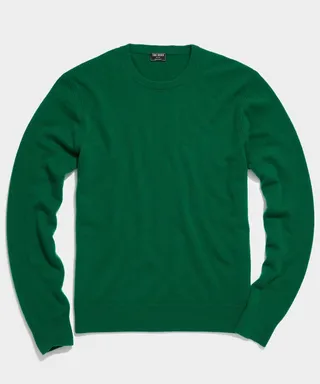 Cashmere Crewneck in Collegiate Green