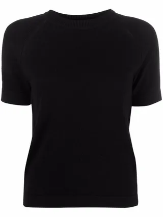 Short-Sleeve Cashmere Top