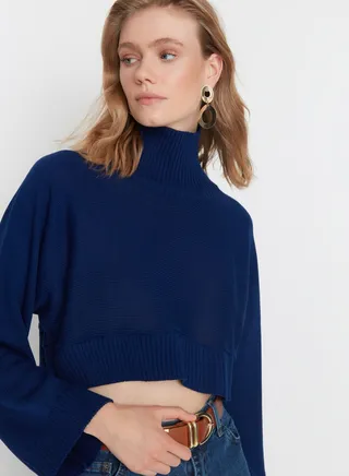 High Neck Knitted Sweater