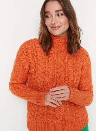 High Neck Knitted Sweater