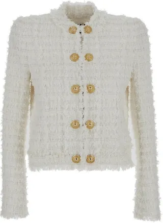 Balmain Fringed Tweed Jacket