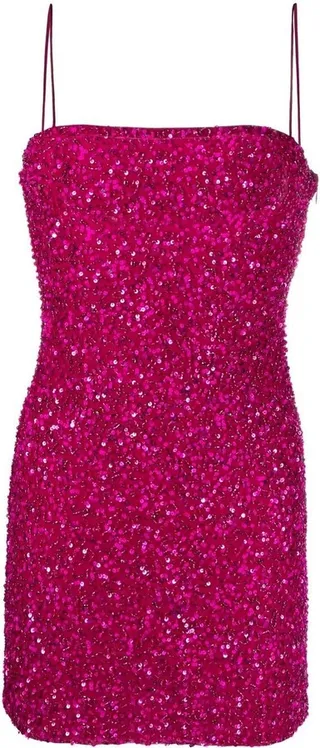 Sequin-Embellished Mini Dress