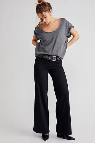 Playa Wide-Leg Pull-On Jeans by We The Free at Free People