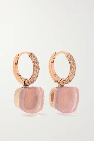 Pomellato - Nudo 18-karat Rose And White Gold Multi-stone Earrings - One size