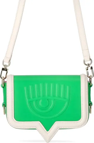 Chiara Ferragni Eyelike Frame Small Green Crossbody Bag