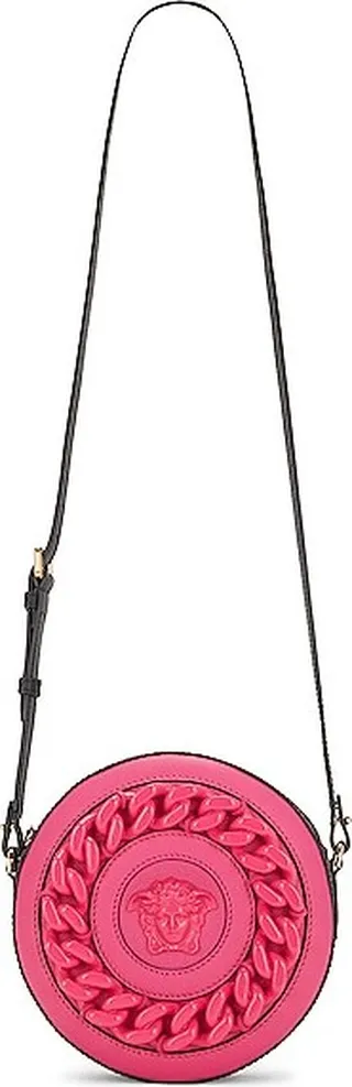 VERSACE La Medusa Disco Bag in Fuchsia