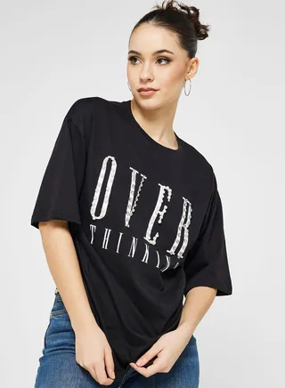 Embellished Graphic Detail T-Shirt