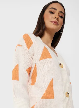 Triangle Printed Cardigan