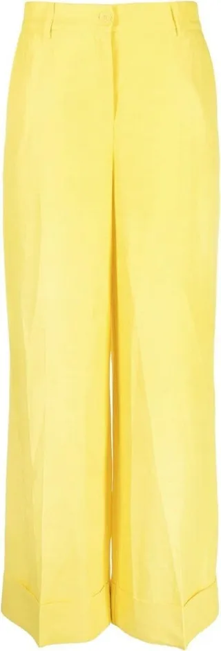 Pressed-Crease Straight-Leg Trousers