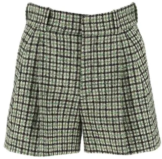 Chloé Check Patterned Pleated Shorts