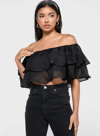 Off Shoulder Ruffled Top