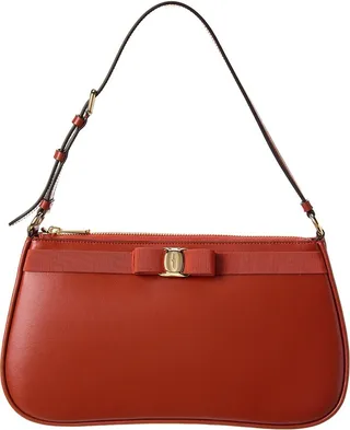 Ferragamo Vara Bow Small Leather Shoulder Bag