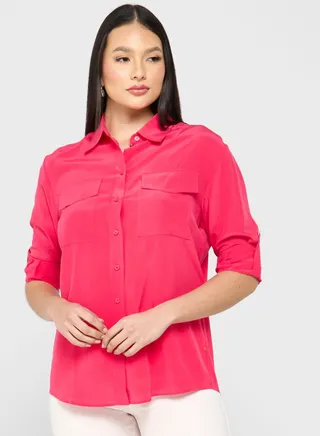 Pocket Detail Button Down Shirt