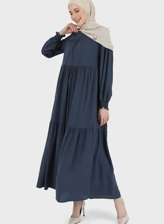 Puff Sleeve Tiered Dress