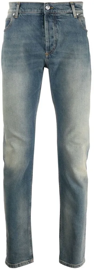 Mid-Rise Tapered Jeans