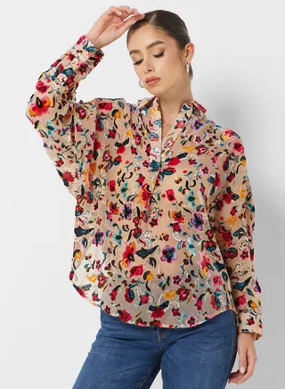 Button Down Floral Shirt