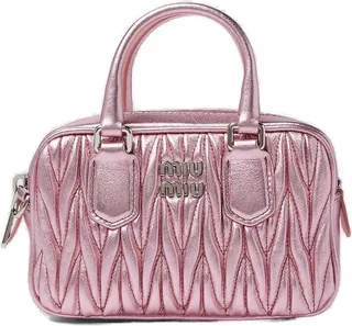 Matelassé Logo Plaque Zip Tote