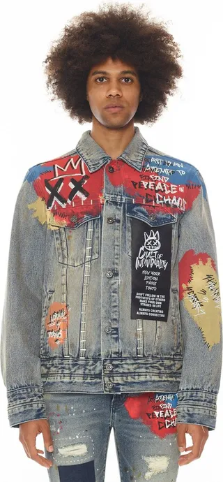 Type Iv Denim Jacket With Double Cuff And Waistband