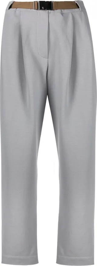 Belted Straight-Leg Trousers