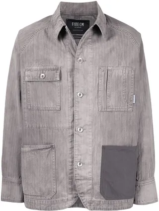 Patch-Detail Denim Jacket