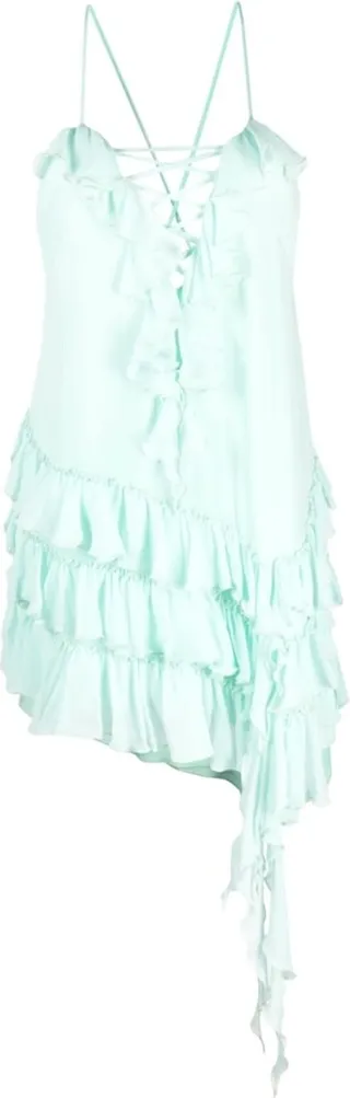 Ruffled Silk Dress