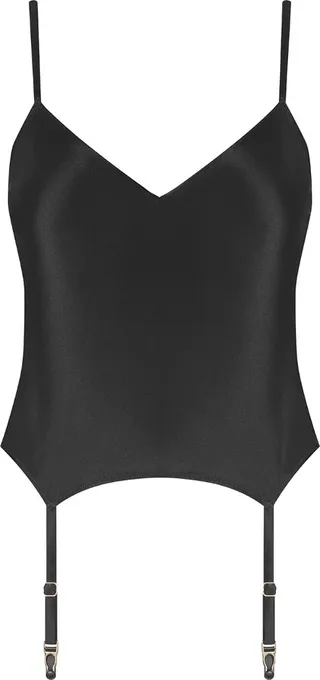 MAISON CLOSE - Tank Top With Suspenders - Rendez-Vous - Black