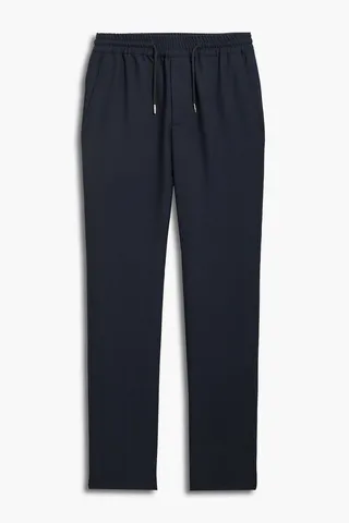 Slim-fit wool pants