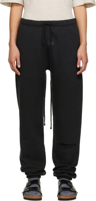 Essentials Black Drawstring Lounge Pants