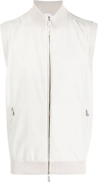 Zip-Up Cotton-Wool Gilet