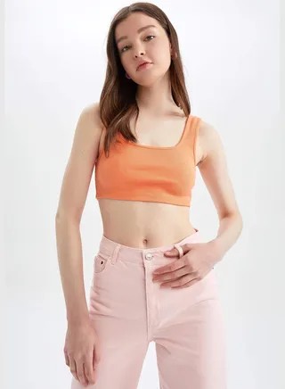 Slim Fit Strappy Crop Vest