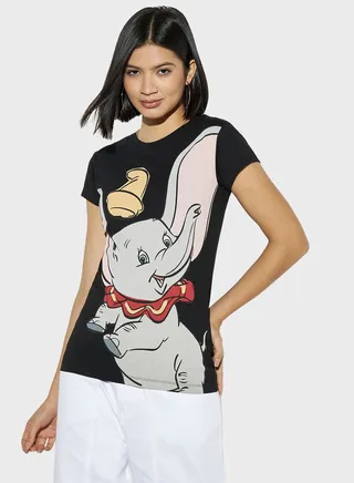 Graphic Print Crew Neck T-Shirt