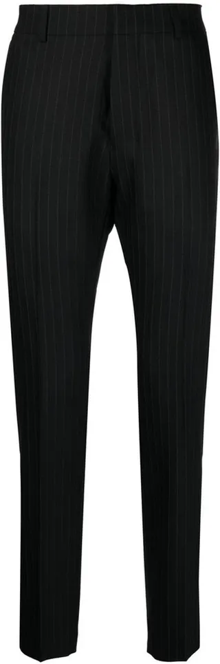Pinstriped Tapered Trousers