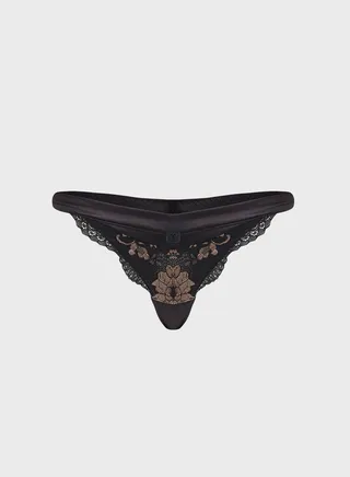 Lace Detail Thong