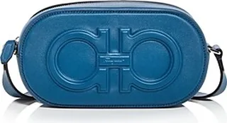 Salvatore Ferragamo Gancini Embossed Leather Crossbody
