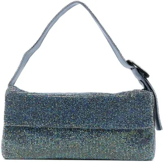 Crystal-Embellished Shoulder Bag