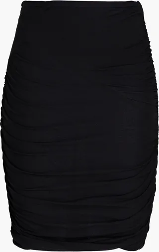 Ruched modal mini skirt