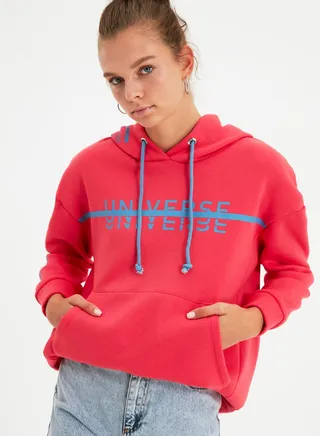Printed Oversized Hoodie