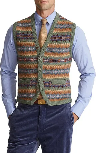 Fair Isle Wool & Cashmere-Blend Knit Vest