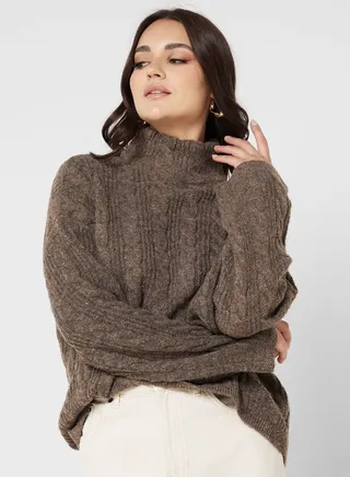 High Neck Knitted Sweater