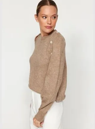 Mink More Sustainable Window/Cut Out Knitwear Sweater TWOAW24KZ01237