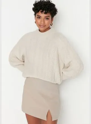 Stone Soft Texture Braided Sweater Sweater TWOAW21KZ0109