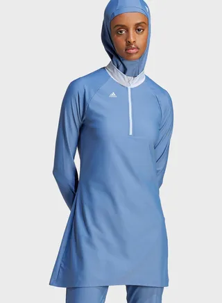 3-Stripes Long Sleeve Swim Top